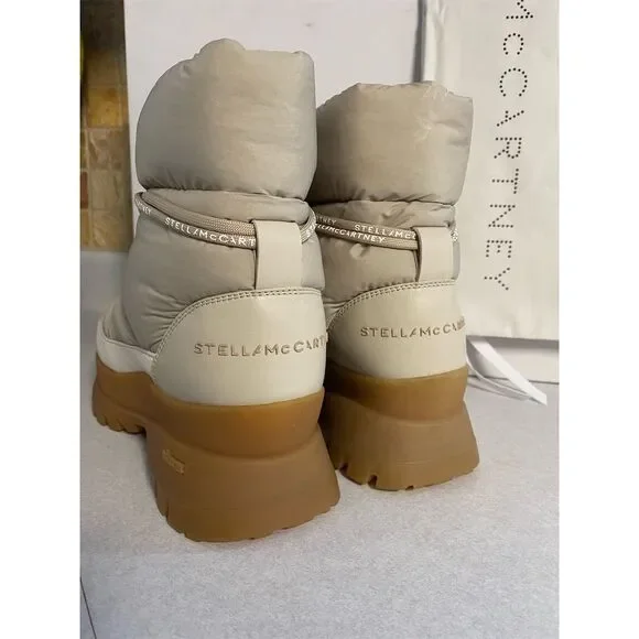Stella McCartney Women's Beige Trace Puffy Snow Boots 36/6 - Picture 6 of 7
